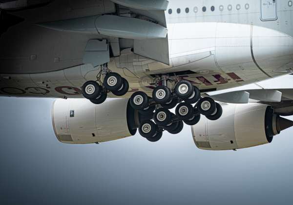 Airbus A380 MSN001 landing in Toulouse, LFBO